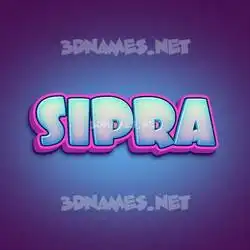 sipra in Phat Purple style - 3D name wallpaper