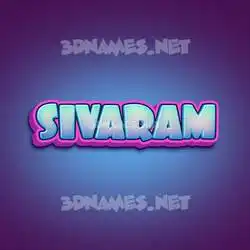 sivaram in Phat Purple style - 3D name wallpaper
