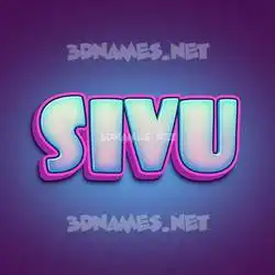 sivu in Phat Purple style - 3D name wallpaper