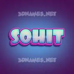 sohit in Phat Purple style - 3D name wallpaper