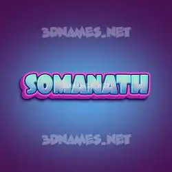somanath in Phat Purple style - 3D name wallpaper