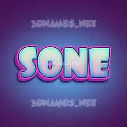 sone in Phat Purple style - 3D name wallpaper