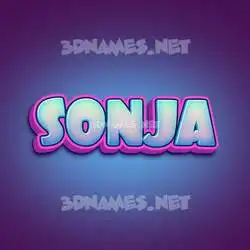 sonja in Phat Purple style - 3D name wallpaper