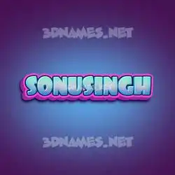 sonusingh in Phat Purple style - 3D name wallpaper