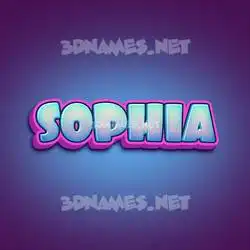 sophia in Phat Purple style - 3D name wallpaper