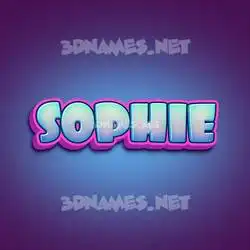 sophie in Phat Purple style - 3D name wallpaper