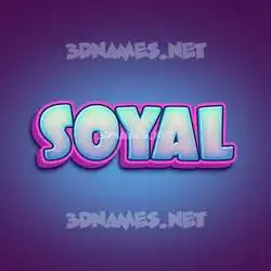 soyal in Phat Purple style - 3D name wallpaper