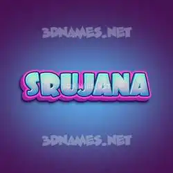 srujana in Phat Purple style - 3D name wallpaper