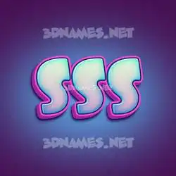 sss in Phat Purple style - 3D name wallpaper