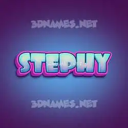stephy in Phat Purple style - 3D name wallpaper