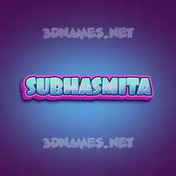 subhasmita in Phat Purple style - 3D name wallpaper