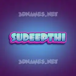 sudeepthi in Phat Purple style - 3D name wallpaper