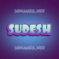 sudesh in Phat Purple style - 3D name wallpaper