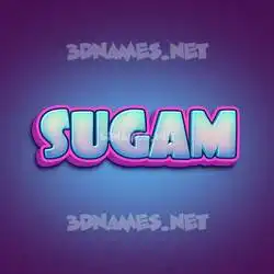 sugam in Phat Purple style - 3D name wallpaper
