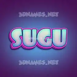 sugu in Phat Purple style - 3D name wallpaper