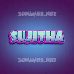 sujitha in Phat Purple style - 3D name wallpaper