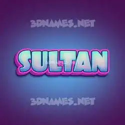 sultan in Phat Purple style - 3D name wallpaper