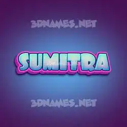sumitra in Phat Purple style - 3D name wallpaper