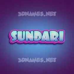 sundari in Phat Purple style - 3D name wallpaper