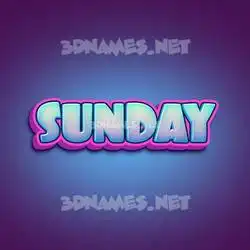 sunday in Phat Purple style - 3D name wallpaper