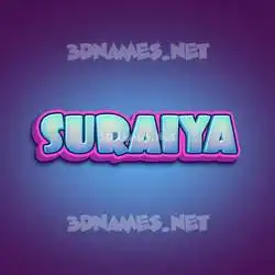 suraiya in Phat Purple style - 3D name wallpaper