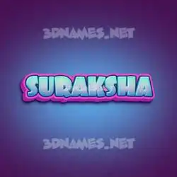 suraksha in Phat Purple style - 3D name wallpaper