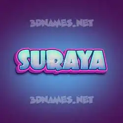 suraya in Phat Purple style - 3D name wallpaper