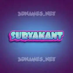 suryakant in Phat Purple style - 3D name wallpaper