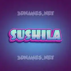 sushila in Phat Purple style - 3D name wallpaper