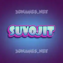 suvojit in Phat Purple style - 3D name wallpaper
