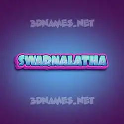 swarnalatha in Phat Purple style - 3D name wallpaper