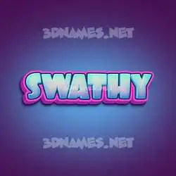 swathy in Phat Purple style - 3D name wallpaper