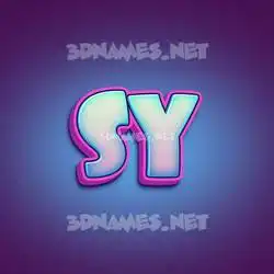 sy in Phat Purple style - 3D name wallpaper