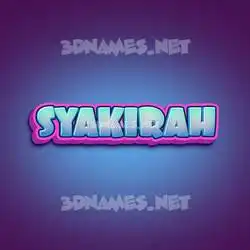 syakirah in Phat Purple style - 3D name wallpaper