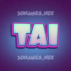 tai in Phat Purple style - 3D name wallpaper
