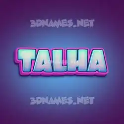 talha in Phat Purple style - 3D name wallpaper