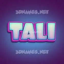 tali in Phat Purple style - 3D name wallpaper