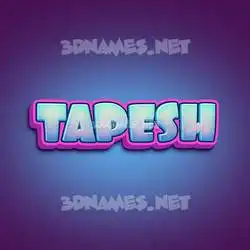 tapesh in Phat Purple style - 3D name wallpaper