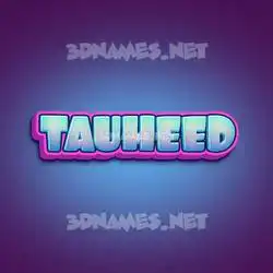 tauheed in Phat Purple style - 3D name wallpaper