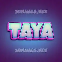 taya in Phat Purple style - 3D name wallpaper