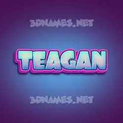 teagan in Phat Purple style - 3D name wallpaper