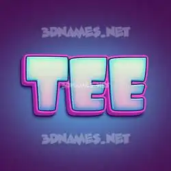 tee in Phat Purple style - 3D name wallpaper