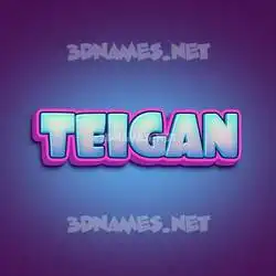 teigan in Phat Purple style - 3D name wallpaper