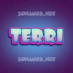 terri in Phat Purple style - 3D name wallpaper