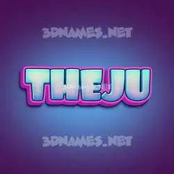 theju in Phat Purple style - 3D name wallpaper