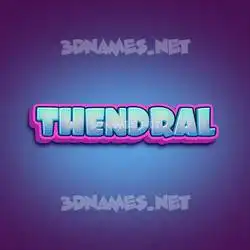 thendral in Phat Purple style - 3D name wallpaper