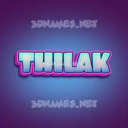 thilak in Phat Purple style - 3D name wallpaper