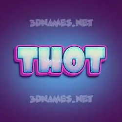 thot in Phat Purple style - 3D name wallpaper