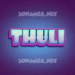 thuli in Phat Purple style - 3D name wallpaper