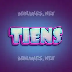 tiens in Phat Purple style - 3D name wallpaper